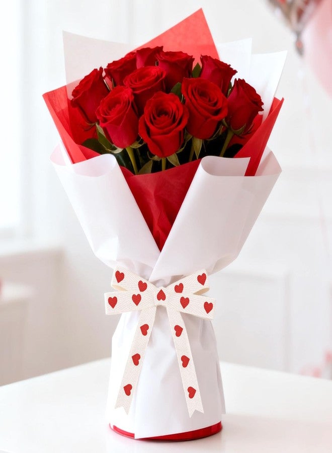 كينجلاك شريط قطني أحمر وأسود على شكل قلوب من كينغليك - 5/8 بوصة × 20 ياردة، شريط قطني مضلع على شكل قلوب لتغليف هدايا عيد الحب، أشرطة متعرجة للأعمال اليدوية، باقات الزهور، حفلات أعياد الميلاد، زينة حفلات الزفاف. - Image 5